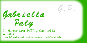 gabriella paly business card